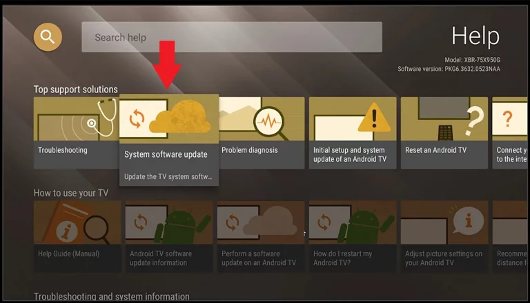   انتخاب گزینه help و سپس software 