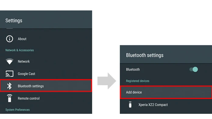   وارد قسمت بلوتوث setting و بعد add divises 